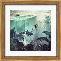 The Sea Unicorn Lady Fine Art Print