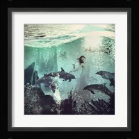 The Sea Unicorn Lady Fine Art Print