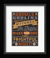 Halloween Talk II Orange Framed Print