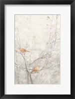 Birds in Trees II Brown Fine Art Print