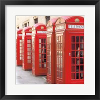 London Phoneboxes Framed Print
