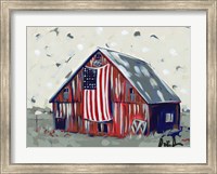Farm Pop Barn I-Flag Fine Art Print