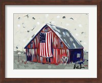 Farm Pop Barn I-Flag Fine Art Print