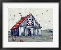 Farm Pop Barn II-Quilt Framed Print