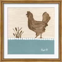 Out to Pasture I  Brown Chicken Fine Art Print