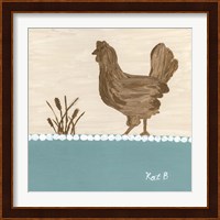 Out to Pasture I  Brown Chicken Fine Art Print