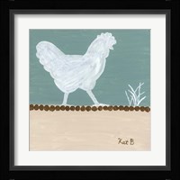 Out to Pasture IV  White Chicken Fine Art Print