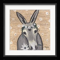 Donkey with Daisies Fine Art Print