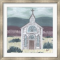 Farm Sketch Church Meadow Fine Art Print