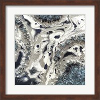 Blue Silver Marble I Fine Art Print