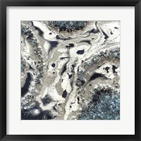 Blue Silver Marble I Fine Art Print