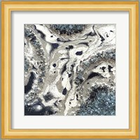 Blue Silver Marble I Fine Art Print