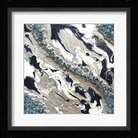 Blue Silver Marble II Fine Art Print