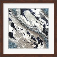 Blue Silver Marble II Fine Art Print