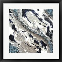 Blue Silver Marble II Fine Art Print