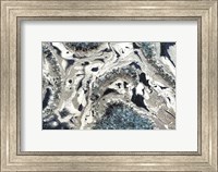 Blue Silver Marble landscape Fine Art Print