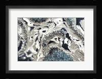 Blue Silver Marble landscape Fine Art Print
