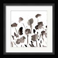 Simple Black Poppies I Framed Print