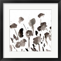 Simple Black Poppies I Framed Print