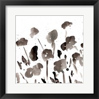 Simple Black Poppies I Framed Print