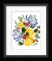 Chalky Blue & Yellow I Framed Print