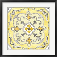 Jewel Medallion yellow gray II Fine Art Print