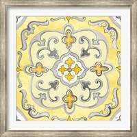 Jewel Medallion yellow gray II Fine Art Print