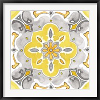 Jewel Medallion yellow gray III Fine Art Print