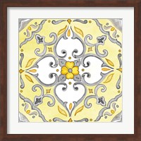 Jewel Medallion yellow gray IV Fine Art Print