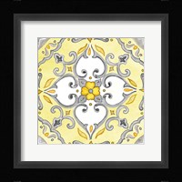 Jewel Medallion yellow gray IV Fine Art Print