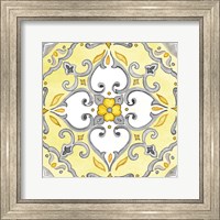 Jewel Medallion yellow gray IV Fine Art Print