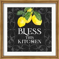 Live with Zest sentiment I-Bless this Kitchen Fine Art Print