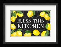 Live with Zest sentiment landscape I-Bless this Kitchen Fine Art Print