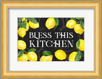 Live with Zest sentiment landscape I-Bless this Kitchen Fine Art Print