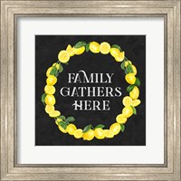 Live with Zest wreath sentiment II-Family Gathers Fine Art Print