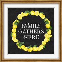 Live with Zest wreath sentiment II-Family Gathers Fine Art Print