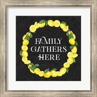 Live with Zest wreath sentiment II-Family Gathers Fine Art Print