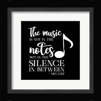 Moved by Music black II-Mozart Framed Print