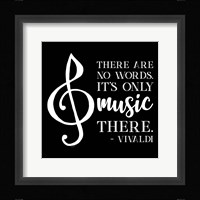 Moved by Music black III-Vivaldi Framed Print