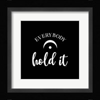 Moved by Music black IV-Hold it Framed Print