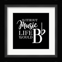 Moved by Music black V-Be Flat Framed Print