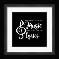 Moved by Music black IX-Some Days Framed Print
