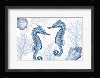 Deep Blue Sea IV on White Framed Print