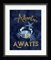 Deep Blue Sea XIII on Navy Framed Print