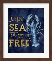 Deep Blue Sea XIV on Gold Fine Art Print