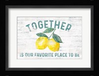 Happy Thoughts I on White Framed Print