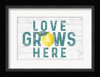 Happy Thoughts II on White Framed Print