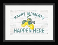 Happy Thoughts III on White Framed Print