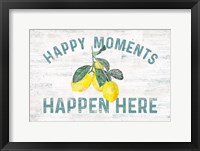 Happy Thoughts III on White Framed Print