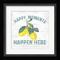 Happy Thoughts VII on White Framed Print